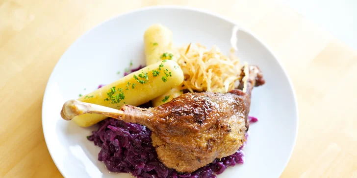 Tříchodové svatomartinské menu i s vinným párováním pro 2 osoby