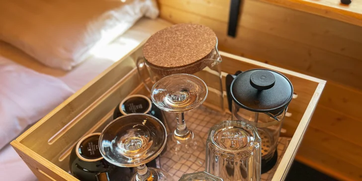 Romantické dobrodružství ve stylové maringotce nedaleko CHKO Brdy