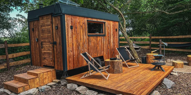 Romantické dobrodružství ve stylové maringotce nedaleko CHKO Brdy