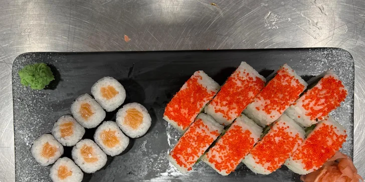 Sushi sety v pražském obchodním centru: 16 až 68 kousků maki, sashimi i nigiri