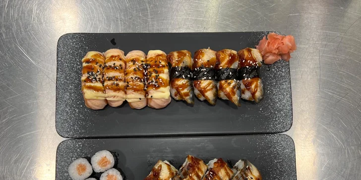 Sushi sety v pražském obchodním centru: 16 až 68 kousků maki, sashimi i nigiri