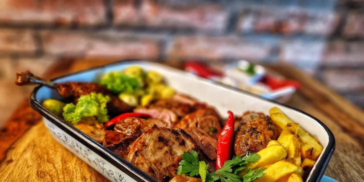 Pivovarské hody: kachní nebo masové menu s ochutnávkou piv a čokolád pro 2 až 4 osoby