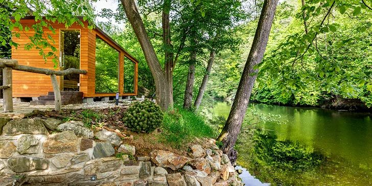 Nádherná privátní sauna s možností ochlazení v řece: 90 nebo 120 min.