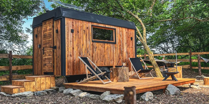 Romantické dobrodružství ve stylové maringotce nedaleko CHKO Brdy