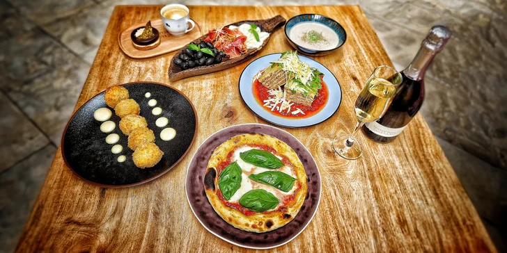 Italské 6chodové degustační menu pro dva: suroviny z 11 italských měst i přípitek