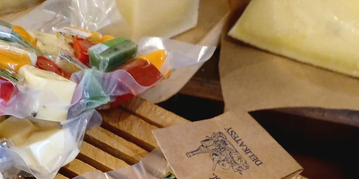 Vouchery do obchodu s delikatesami v Podolí: sýry, uzeniny, olivy, pečivo i vína a bio limonády