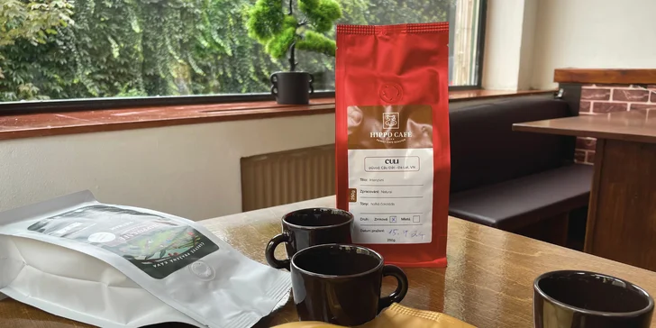 Degustace 4 druhů vietnamské kávy pro dva: výběrová káva z rodinné pražírny