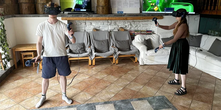Virtuální realita: půjčení 1 nebo 2 setů až na 2 hodiny, na výběr přes 60 různých her