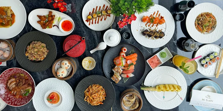 Asijské all you can eat výběrem z menu: oběd či večeře pro 1 i 2 osoby