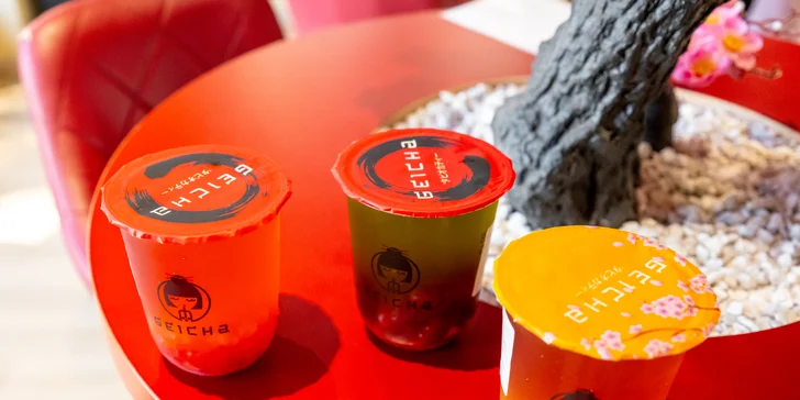 Geicha bubble tea v Ostravě: mléčný nebo ovocný čaj s tapiokou, želé či bobou dle výběru