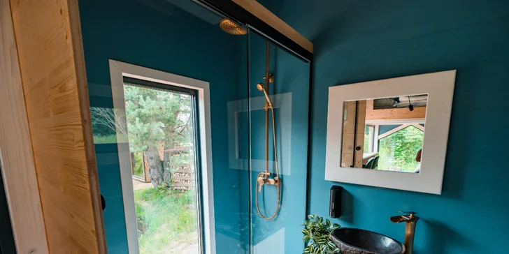 Tiny House Česílko: skvělá poloha blízko Lipna, vlastní sauna i terasa s výhledem