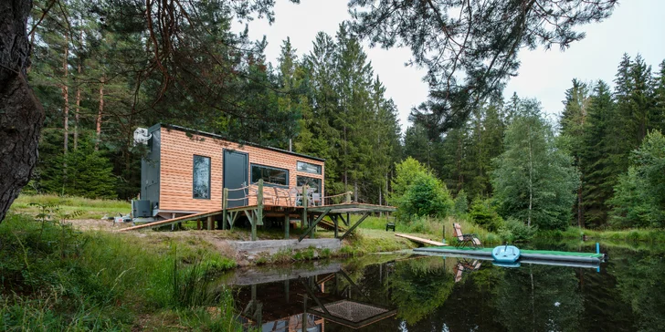 Tiny House Česílko: skvělá poloha blízko Lipna, vlastní sauna i terasa s výhledem