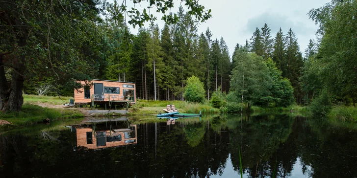 Tiny House Česílko: skvělá poloha blízko Lipna, vlastní sauna i terasa s výhledem