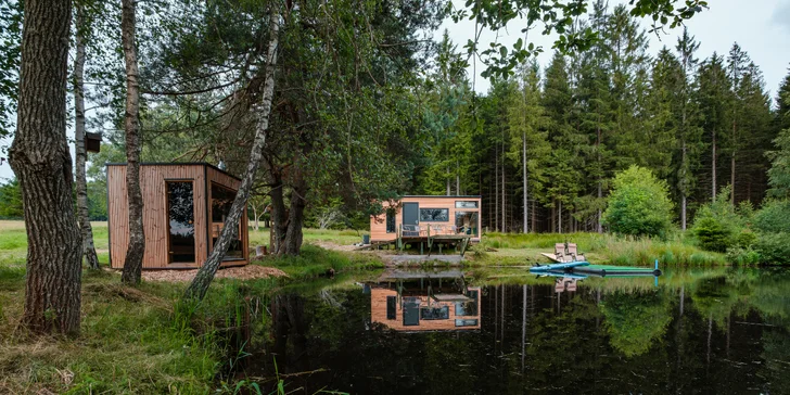 Tiny House Česílko: skvělá poloha blízko Lipna, vlastní sauna i terasa s výhledem