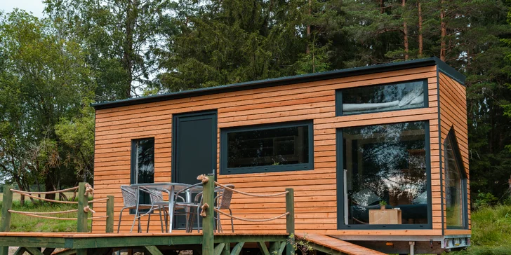 Tiny House Česílko: skvělá poloha blízko Lipna, vlastní sauna i terasa s výhledem