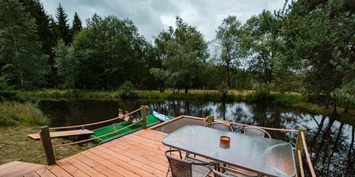 Tiny House Česílko: skvělá poloha blízko Lipna, vlastní sauna i terasa s výhledem