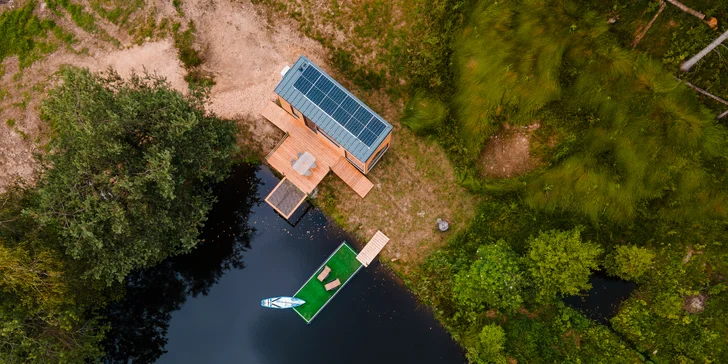 Tiny House Česílko: skvělá poloha blízko Lipna, vlastní sauna i terasa s výhledem
