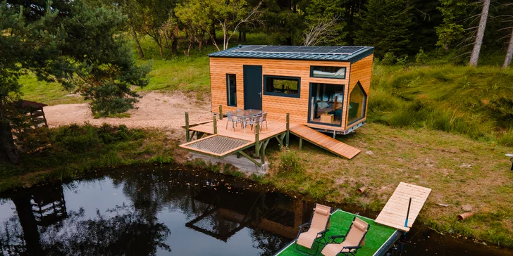 Tiny House Česílko: skvělá poloha blízko Lipna, vlastní sauna i terasa s výhledem