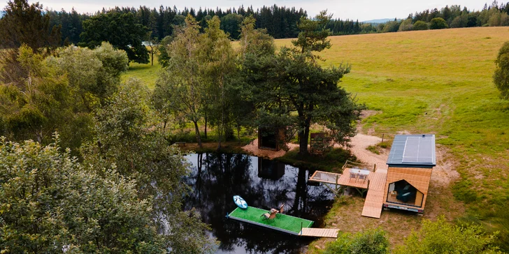 Tiny House Česílko: skvělá poloha blízko Lipna, vlastní sauna i terasa s výhledem