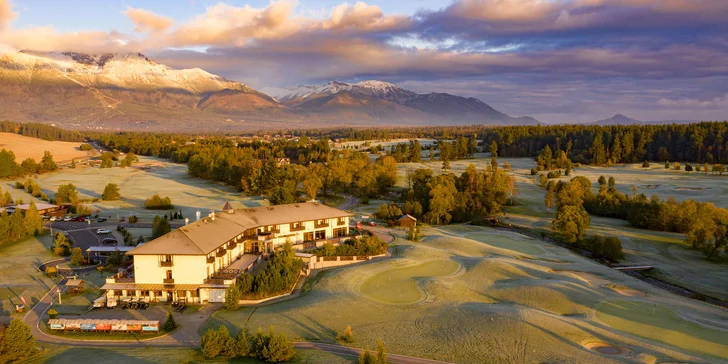 Luxusní pobyt ve Vysokých Tatrách: neomezený vstup do krásného wellness, golf a snídaně
