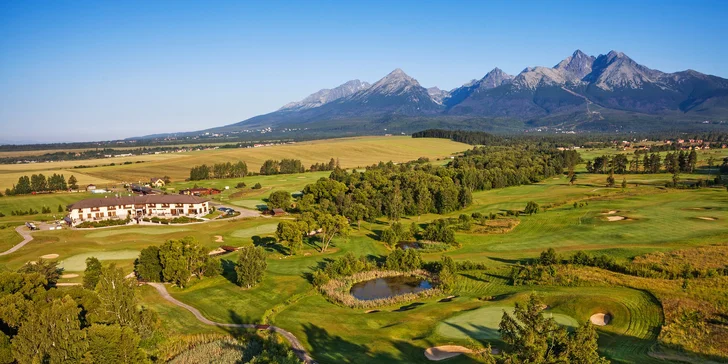 Luxusní pobyt ve Vysokých Tatrách: neomezený vstup do krásného wellness, golf a snídaně