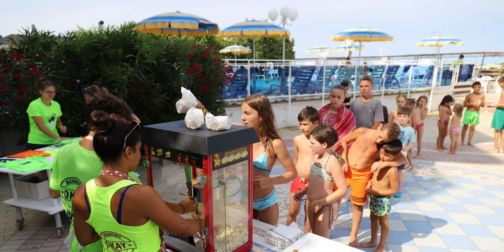 Rodinná all inclusive dovolená v Itálii: 3* hotel přímo na pláži, animace, dítě zdarma