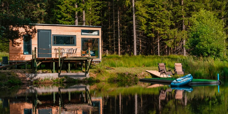 Tiny House Česílko: skvělá poloha blízko Lipna, vlastní sauna i terasa s výhledem