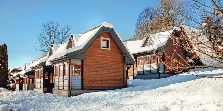 Srubové apartmány u Malé Fatry: polopenze, kuchyňka i vstup do wellness