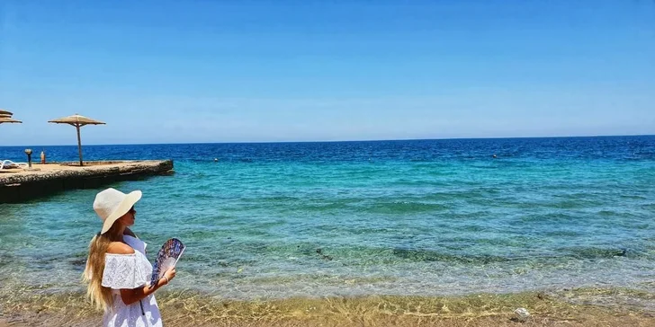 Hurghada: 4* hotel Palm Beach přímo u pláže, all inclusive, bazény, letenky