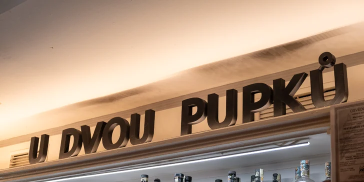 Otevřený voucher v hodnotě 500 až 1500 Kč na cokoli v restauraci U Dvou pupků v Dubči