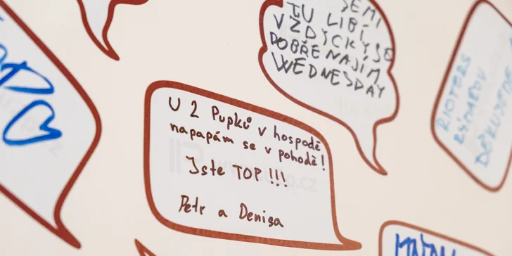 Otevřený voucher v hodnotě 500 až 1500 Kč na cokoli v restauraci U Dvou pupků v Dubči
