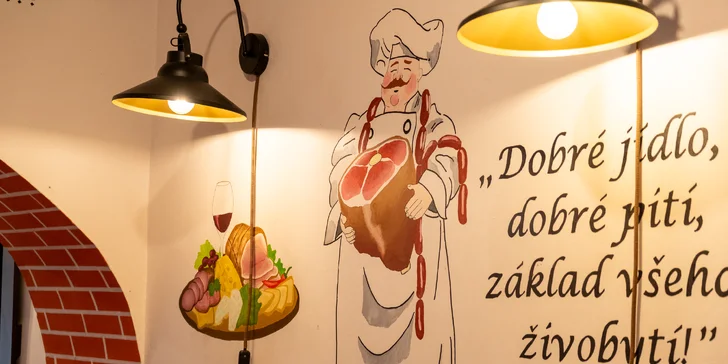 Otevřený voucher v hodnotě 500 až 1500 Kč na cokoli v restauraci U Dvou pupků v Dubči