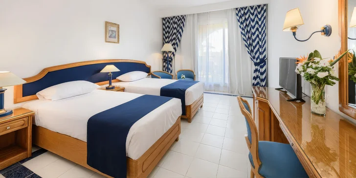 Hurghada vč. letenky: Hotel Desert Rose Resort***** s all inclusive, u pláže a s aquaparkem