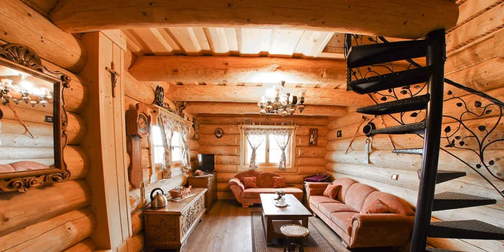 Wellness pobyt ve stylových chatkách na Oravě až pro 6 osob