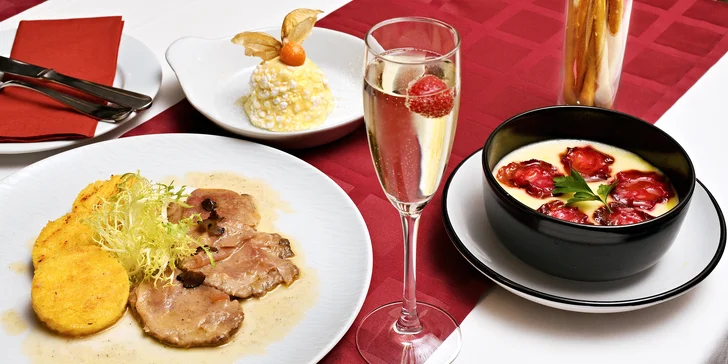 Tříchodové menu z lanýžových delikates i s proseccem pro 1 nebo 2 osoby