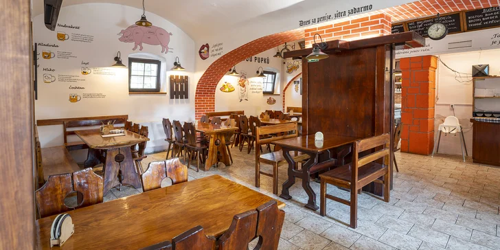Otevřený voucher v hodnotě 500 až 1500 Kč na cokoli v restauraci U Dvou pupků v Dubči