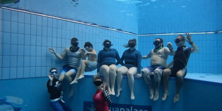 Kurz freedivingu v 8 metrů hluboké jámě pro jednoho, dva či celou rodinu