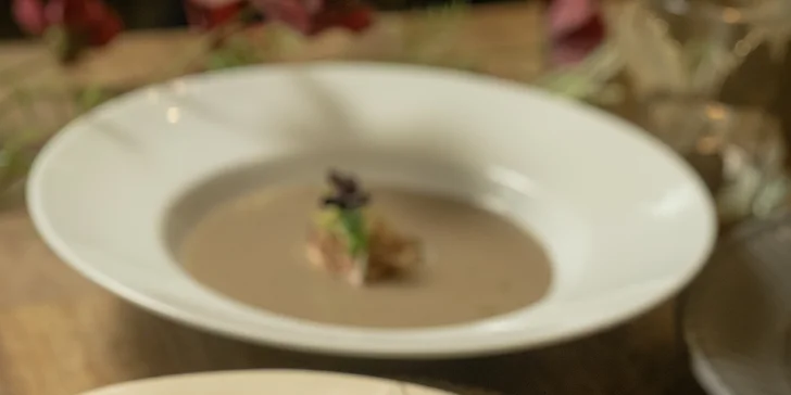 5chodové menu v luxusní zahradní restauraci v centru Prahy pro 1 nebo 2 osoby