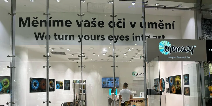 Fotografie oční duhovky vč. tisku na počkání v OC Palladium: pro jednotlivce i dvojice