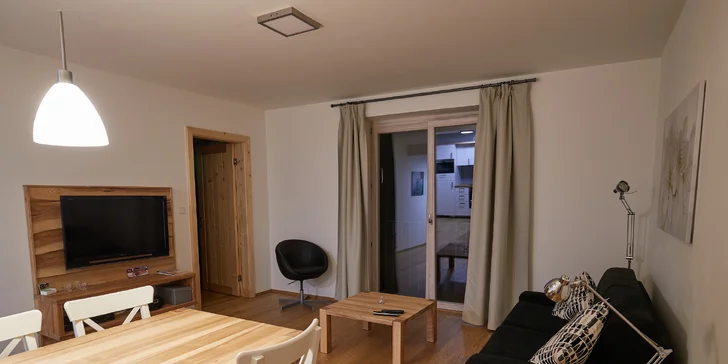 Moderní a plně vybavené apartmány v centru Pece pod Sněžkou až pro 6 osob