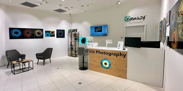 Fotografie oční duhovky vč. tisku na počkání v OC Palladium: pro jednotlivce i dvojice