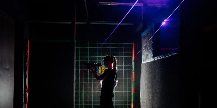 Lasergame pro jednoho nebo celou partu: 6 herních módů, super vizuální efekty