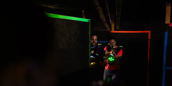 Lasergame pro jednoho nebo celou partu: 6 herních módů, super vizuální efekty