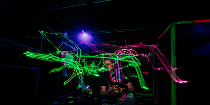 Lasergame pro jednoho nebo celou partu: 6 herních módů, super vizuální efekty