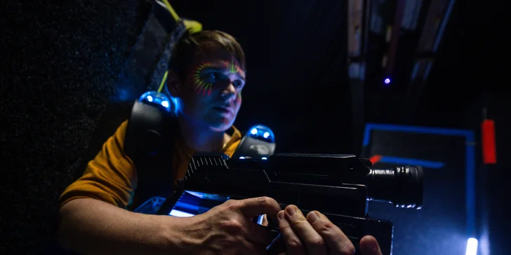 Lasergame pro jednoho nebo celou partu: 6 herních módů, super vizuální efekty