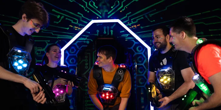 Lasergame pro jednoho nebo celou partu: 6 herních módů, super vizuální efekty