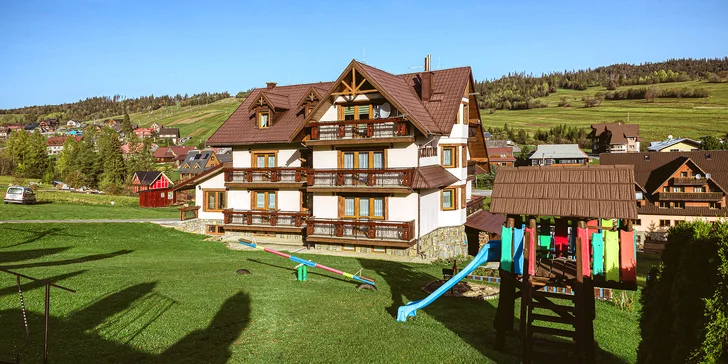 Malebný Ždiar v Belianských Tatrách: snídaně či polopenze a vstup do venkovního wellness