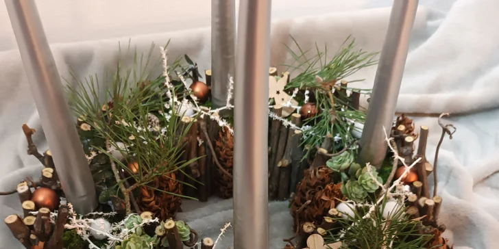 3hodinový floristický kurz v Karlíně dle výběru: kytice a věnce na podzim i Vánoce pro 1 či 2 osoby