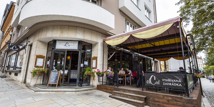 Středomořské tříchodové menu v Baru de Tapas el Cid pro 2 osoby