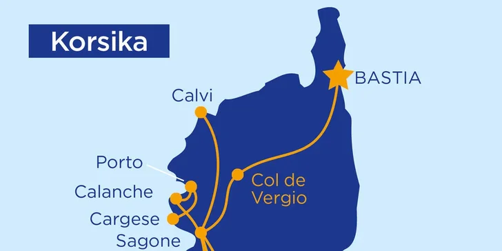 Divoká krása Korsiky: Bastie, ostrov Bonifacia i hlavní město Ajaccia, poznávací zájezd na 5 nocí